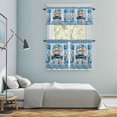 thumbnail image 6 of Ocean Set Sail Kitchen Curtains Valances and Tiers Set of 3 Nautical Blue Sea Sailing Ship Shellfish Coral Striped Tier Curtains and Valance with Rod Pocket for Small Windows, 27.5"x36", 6 of 9
