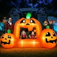 thumbnail image 3 of Firstness 8.5FT Halloween Inflatable,Pumpkin Photo with Lights for Party Yard Decorations, 3 of 11