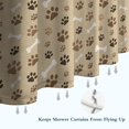 thumbnail image 6 of Brown Dog Paw Footprint Bone Shower Curtain 72"x84" ,Bathroom Decorative Shower Curtains Set with 12 Hooks,Modern Waterproof Washable Shower Curtain, 6 of 6