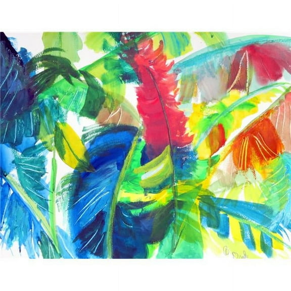 Betsy Drake DM1113G 30 x 50 in. Abstract Palms Door Mat