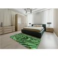 thumbnail image 4 of Ahgly Company Indoor Rectangle Patterned Dark Forest Green Area Rugs, 4' x 6', 4 of 6