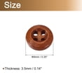 thumbnail image 2 of Uxcell 50Pack Wooden Buttons 9mm 4 Hole Round Wood Sewing Button Craft, Red Brown, 2 of 4