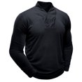 thumbnail image 3 of Betivan Men's Solid Color Bag Collar Outdoor Sports Base Shirt Long Sleeved T-shirt Top Mens Casual Outerwear Warm Fall Winter Clothing, 3 of 7