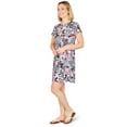 thumbnail image 3 of Larky Lark Womens Key Hole T-Shirt Dress In Bold Floral, 3 of 4