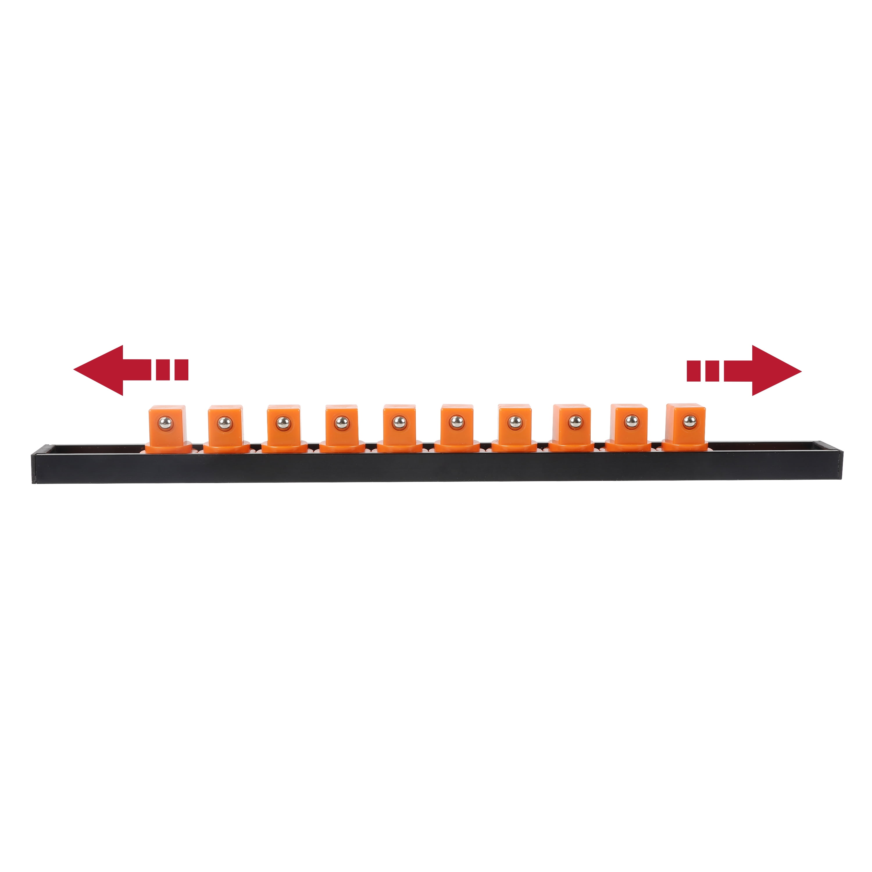 Hyper Tough 1/2-inch Drive Socket Rail Organizer, Orange