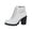 Light Gray, variant on Women’s Lace Up Chunky Heel Ankle Booties, Round Toe Side Zipper Lug Sole Fall Winter Short Boots Buckle Strap Arch Support Non Slip Comfort Office Travel Boots
