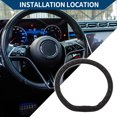 thumbnail image 3 of Unique Bargains Steering Wheel Cover Front for Car Vehicle Durable D Shape Turn Fur 1 Pcs Black, 3 of 6