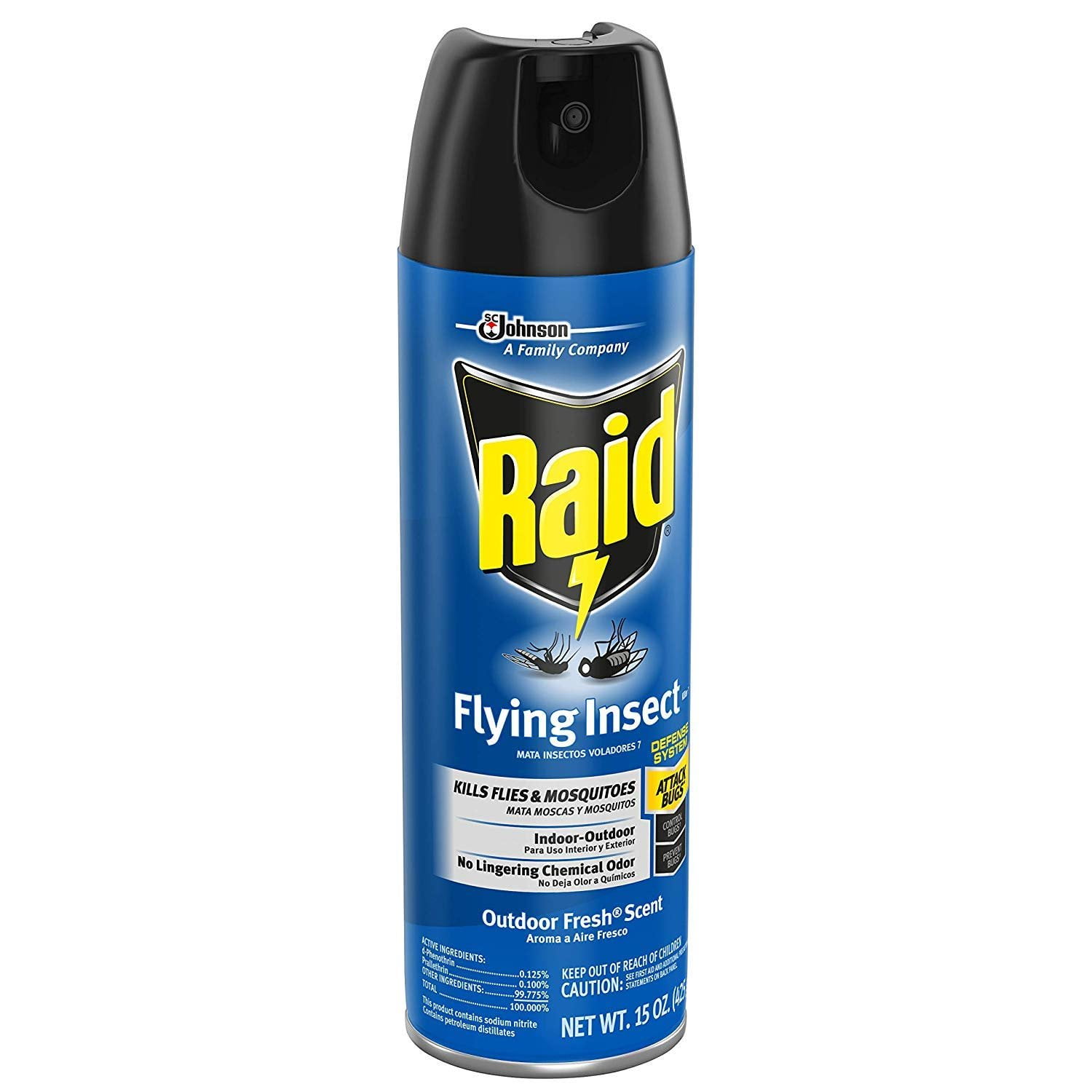 Raid Flying Insect Killer, Kills Flies, Mosquitoes, and Other Flying Insects on Contact, For Indoor and Outdoor Use, 15 oz Pack of 3