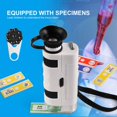 thumbnail image 2 of Microscope Biologique Portable, Kit de Jouets Microscope Électronique à Main, Laboratoire, Led, Maison, École, Science, Microscope Biologique Raffiné, 2 of 11