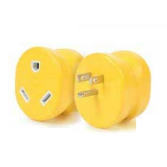 Camco 55222 - Power Grip Power Cord Adapter (15A Male x 30A Female)