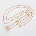 thumbnail image 3 of Collar Cadena Estrellas Lentes Cubrebocas Gafas Oro Lam 14k dorado Unitalla, 3 of 7