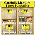thumbnail image 2 of LYNK PROFESSIONAL Elite 10-1/4" Wide Double Pull Out Spice Rack Organizer for Cabinet, Slide Out Shelf, Chrome, 2 of 9