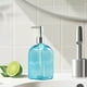 thumbnail image 5 of Botellas Dispensadoras De Vidrio 1 unidad de botella dispensadora de jabón recargable de vidrio azul para baño, cocina o encimera (jabón de manos, loción o champú, 500 ml). Rkxzt, 5 of 8