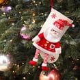 thumbnail image 3 of Medias navideñas grandes medias navideñas decoración adorno navideño calcetines 3D bolsas de regalo medias navideñas para puerta dormitorio Papá Noel, 3 of 8