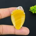 thumbnail image 2 of Natural Yellow Septarian Gemstone 925 Sterling Silver Gift Pendant 2.29", 2 of 2
