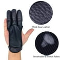 thumbnail image 6 of Archery Gloves Shooting Hunting Leather Three Finger Protector for Youth Adult Beginner,M, 6 of 8