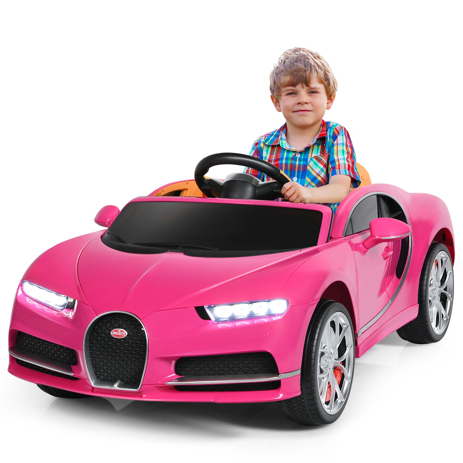 Topbuy Licensed Bugatti Kids Ride On Car Electric Racing Toy with