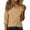 Tops-200Khaki, variant on Xdegoge Linen Blouse for Women Asymmetrical Neck 3/4 Sleeve Casual Work office Loose Fit Side Button Detail Solid Linen Feel Breathable Summer Spring Tops Fashionable Professional Wear
