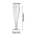 thumbnail image 3 of 10 Pack Elegant Plastic Wine Glasses for Parties, 4.5 Oz Gold Glitter Plastic Wine Glasses Disposable, Plastic Wine Cups for Wedding & Birthdays, 3 of 7