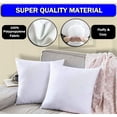 thumbnail image 4 of Insertos de Almohada (Paquete de 2), hipoalergénicos, Rellenos de Almohadas cuadradas de 60 x 60 cm, Rellenos para Fundas de Almohadas Decorativas, Relleno de cojín, Blanco (24 X 24 Pulgadas), 4 of 8