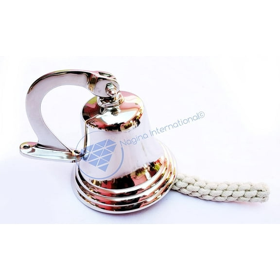 Nagina International 6" Aluminum Polished Decor Metal Bell Captain's Maritime Beach Home Decor