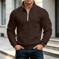 thumbnail image 5 of AnuYalue Men's Quarter Zip Pullover Classic Fit Long Sleeve Golf Shirts Warm Outdoor Hiking Sweatshirts with Pockets, 5 of 9