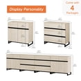 thumbnail image 3 of WAMPAT Modern TV Stand for TVs up to 120 inch, 4 in 1 TV Console with Adjustable Shelves and 6 Drawers, Media Console for Living Room,Bedroom, Light Oak, 3 of 14