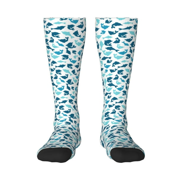 Balery Cute Shark Calcetines novedosos Calcetines deportivos Calcetines hasta la rodilla Calcetines de algodón Calcetines originales y geniales