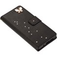 thumbnail image 3 of Compatible with Samsung Galaxy S21 Case Glitter with Card Holder Flip Wallet Phone Case for Women Crystal Butterfly Shockproof Protective Case for Samsung Galaxy S21 5G,Black GY, 3 of 15