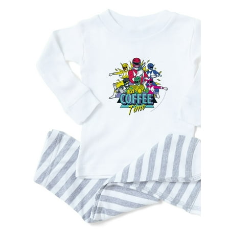

CafePress - Power Rangers It s Coffee Time - Toddler Long Sleeve Pajama set