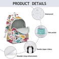 thumbnail image 4 of Cute Dinosaur Pattern Backpack for School,Cute School Bag,Schoolbag with Adjustable Shoulder Straps & Padded Back,13.4"x11"x4.7", 4 of 6