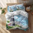 thumbnail image 2 of Summer Oil Painting Texture Twin Size Comforter Set, Watercolor Marine Lighthouse Bedding for All Seasons, 4 Pcs Bed Set, 1 Quiltcover (68"x86") ,1Sheet(67"x116"), 2Pillowcases (30"x20"), 2 of 12