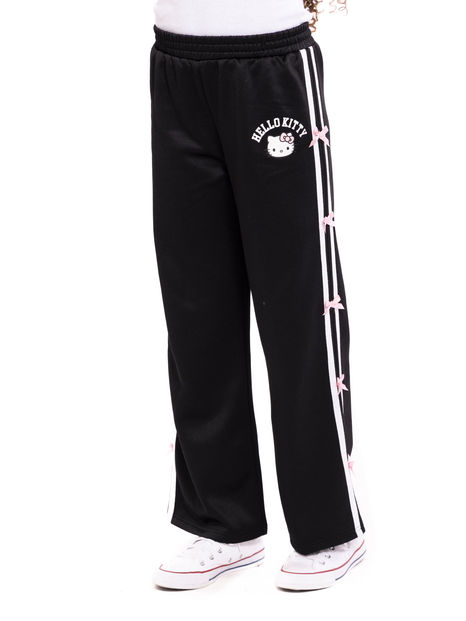 Hello Kitty Girls Active Track Pants with Side Bows, Sizes 4-16