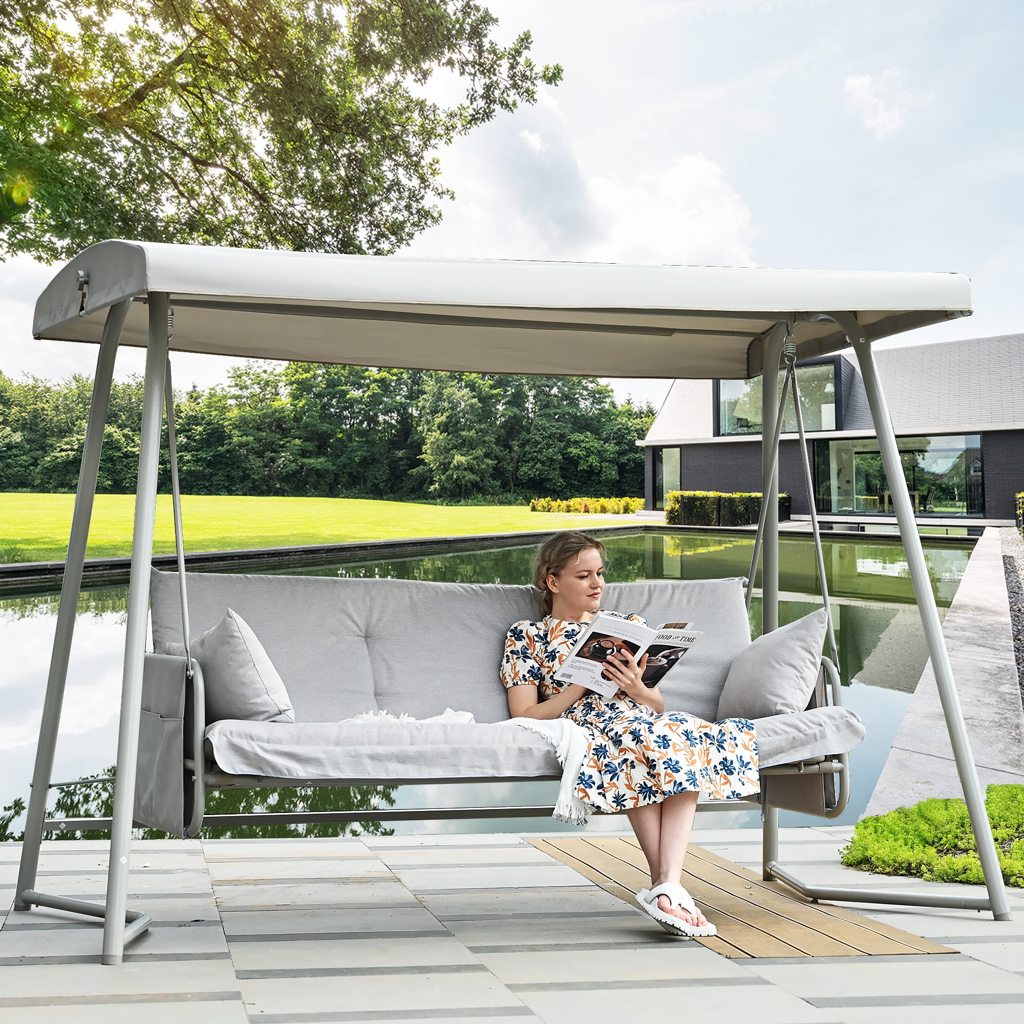 Mainstays belden park outdoor porch swing hotsell
