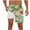 Beige, variant on Mens Hawaiian Print Vacation Beach Shorts Fashion Casual Elastic Waist Drawstring Board Shorts Summer Swim Trunks for Men