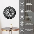 thumbnail image 7 of Compass Iron Wall Art Decorations Black Metal Wall Art Decor Compass Pattern Wall Sculptures for Home Kitchen Patio Bedroom Living Room Bathroom Office Outdoor Indoor Decoration DIY, 7 of 7