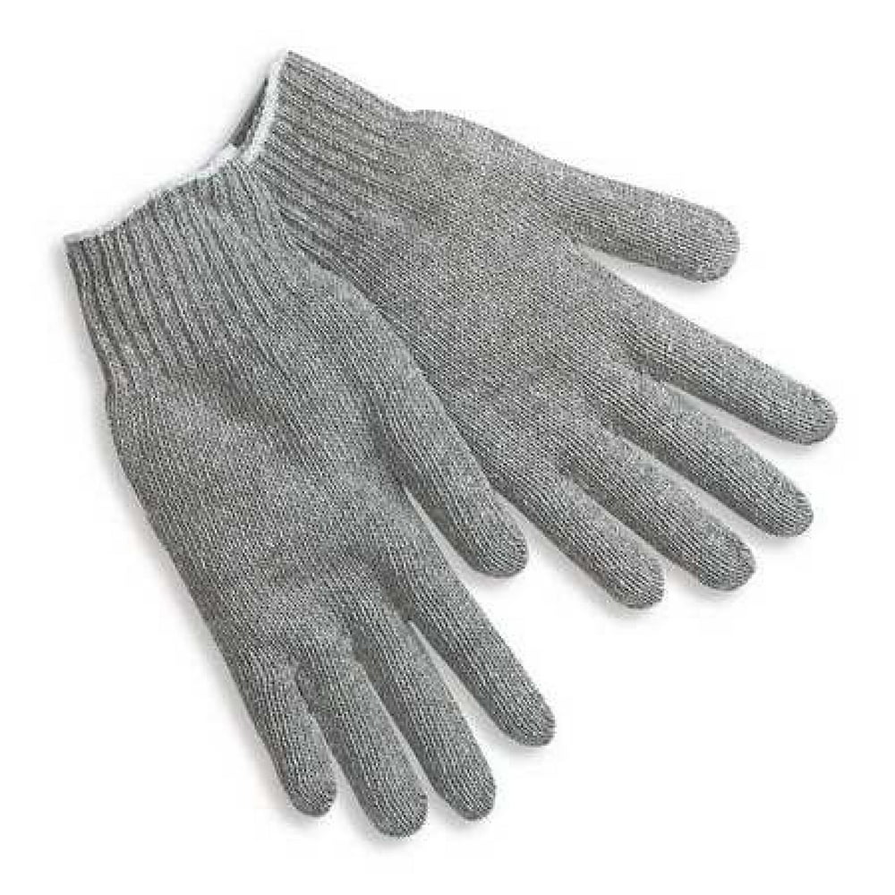 MCR SAFETY 9507SM String Knit Gloves, Cotton Polyester Blend Material