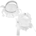thumbnail image 2 of Western Style Flower Girl Basket For Wedding Ceremony With White Color And Mini Size For Candy Storage 2Pcs, 2 of 3