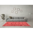 thumbnail image 3 of Ahgly Company Indoor Round Abstract Red Contemporary Area Rugs, 6' Round, 3 of 4