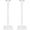 Matte White - Square Base, variant on Fluance Floor Speaker Stands for Surround Sound and Bookshelf Speakers with Solid Construction, Adjustable Floor Spikes, Rubber Isolation Feet, Cable Management, Square Base - Matte White/Pair