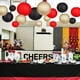 thumbnail image 5 of Set de faroles decorativos de papel zilue, negro, dorado y rojo, 15 unidades, 5 of 7