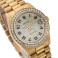 thumbnail image 3 of Pre-Owned Rolex Datejust 31MM 68278 Diamond Paved Arabic Dial Diamond Bezel 18K Yellow Gold President Bracelet 2.5ct, 3 of 8