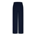 thumbnail image 6 of Qulqfy Corduroy Pants for Women High Waisted Baggy Blue Wide Leg Lounge Comfy Casual Pants Womens Fall Outfits S, 6 of 7