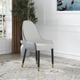 thumbnail image 2 of CoSoTower Modern PU Sponge-Filled Dining Chair, Solid Wood Metal Legs, Suitable for Restaurants, Living Rooms and Rooms-(Set of 2), 2 of 9