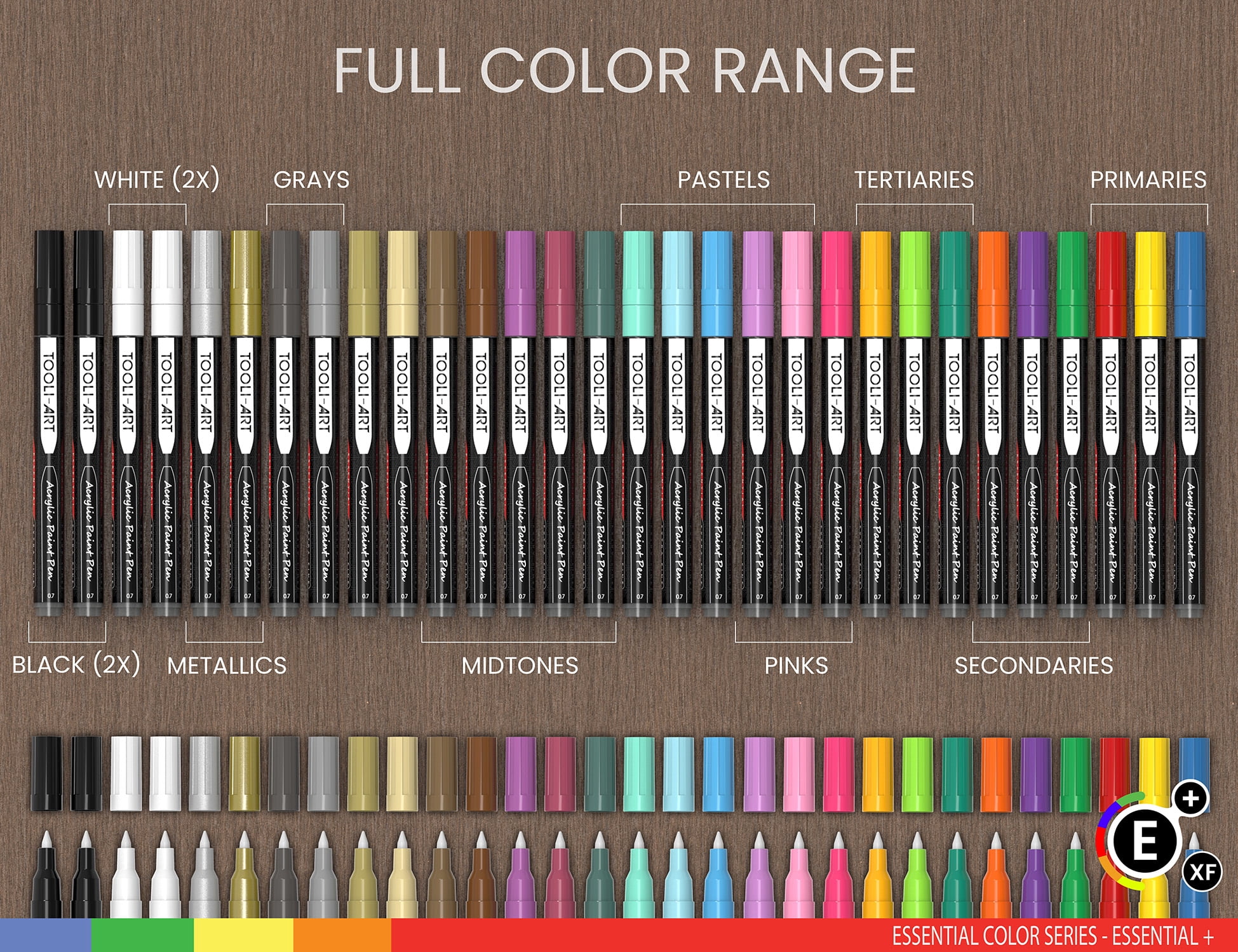 Tooli-Art Acrylic Paint Markers Paint Pens for Rock Painting, For Canvas, Mugs, Quick Drying with 0.7mm Extra Fine Tip Paint Marker Set