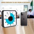 thumbnail image 4 of Secura 60-Minute Visual Countdown Timer, 7.5-Inch Oversize Classroom Visual Timer for Kids and Adults, Durable Mechanical Kitchen Timer Clock with Magnetic Backing (Blue), 4 of 6