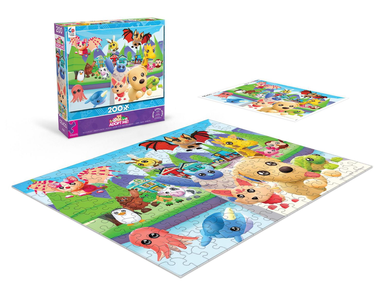 Ceaco Disney Adopt Me Flying 200-Puzzle à pièces emboîtables pour enfants de tous âges 8+