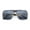 Gold - Black, variant on Mens Luxury Oversized Rimless Mob Racer Metal Rim Sunglasses Gold - Black