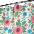 thumbnail image 3 of Pioneer Flower Floral Print Pattern Shower Curtain 36"x72", Bathroom Decorative Shower Curtain Set with 12 Hooks, Waterproof Washable, 3 of 6