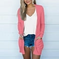 thumbnail image 2 of Pisexur Women's Cardigan Sweaters Lightweight Open Front Cardigan Casual Solid Color Long Sleeve Button Down Loose Fall Cardigans, 2 of 5